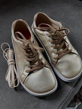 Gold Origo Sneakers Barefoot Wide Toe Box Size 8.5